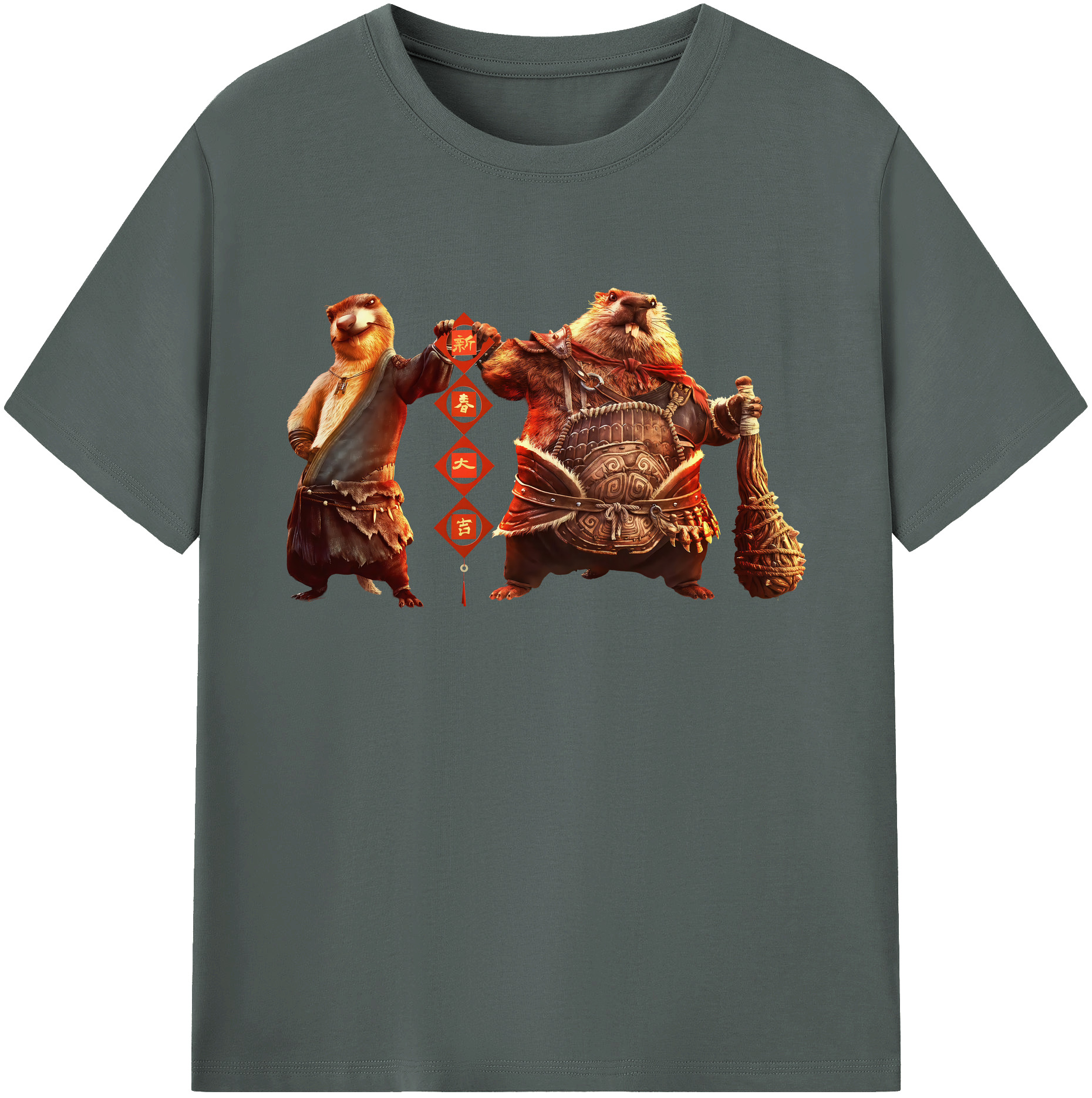 （画像用） Ne Zha 2 ナタ 魔童の大暴れ 綿100％ メンズ半袖Tシャツ｜肌触りやわらか＆通気性